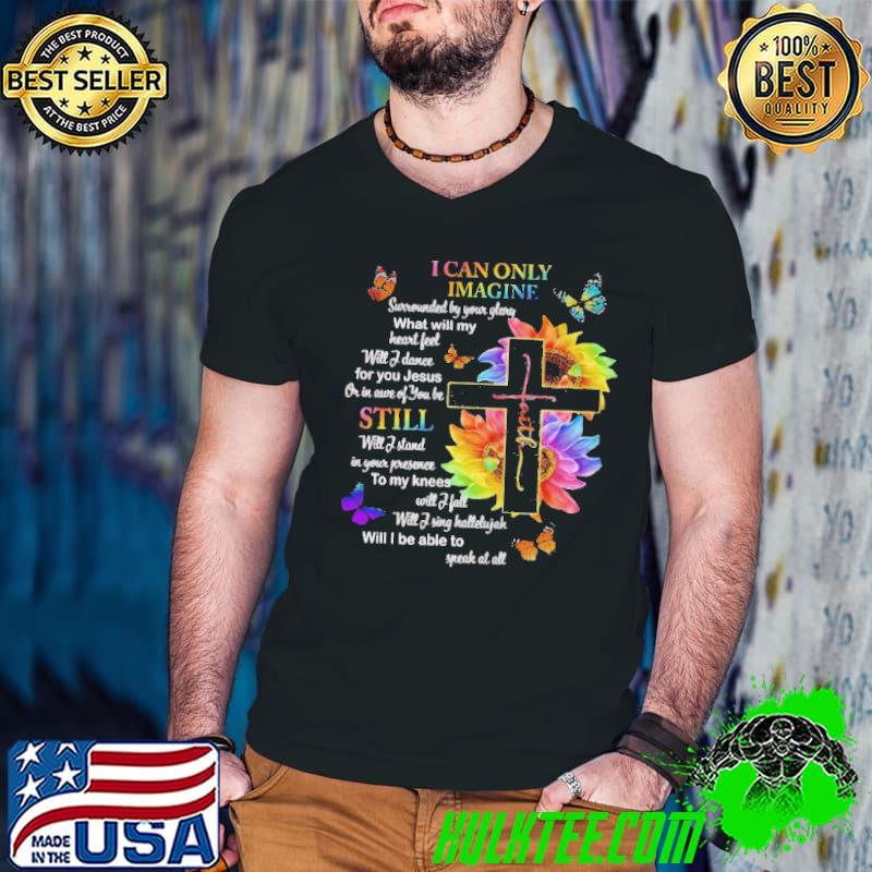 Funny I can only imagine surrounded by your glory what will my heart feel will I dance will I fall will I sing hallelujah Guys V Neck Funny I can only imagine surrounded by your glory what will my heart feel will I dance will I fall will I sing hallelujah Guys V Neck