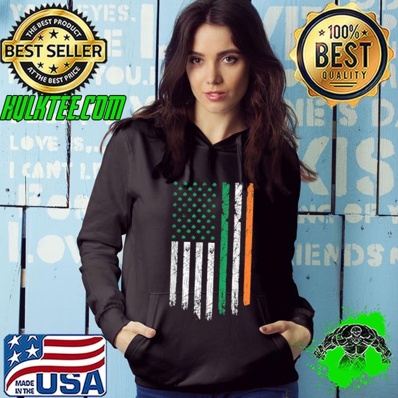 Funny Irish American Flag Ireland Flag Vintage ST PATRICKS DAY T-Shirt