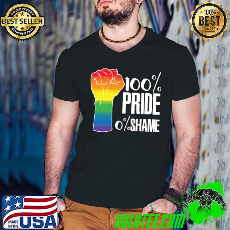 Funny LGBT 100 Pride Gay Rainbow Flag Gift For Gays & Lesbian T-shirt