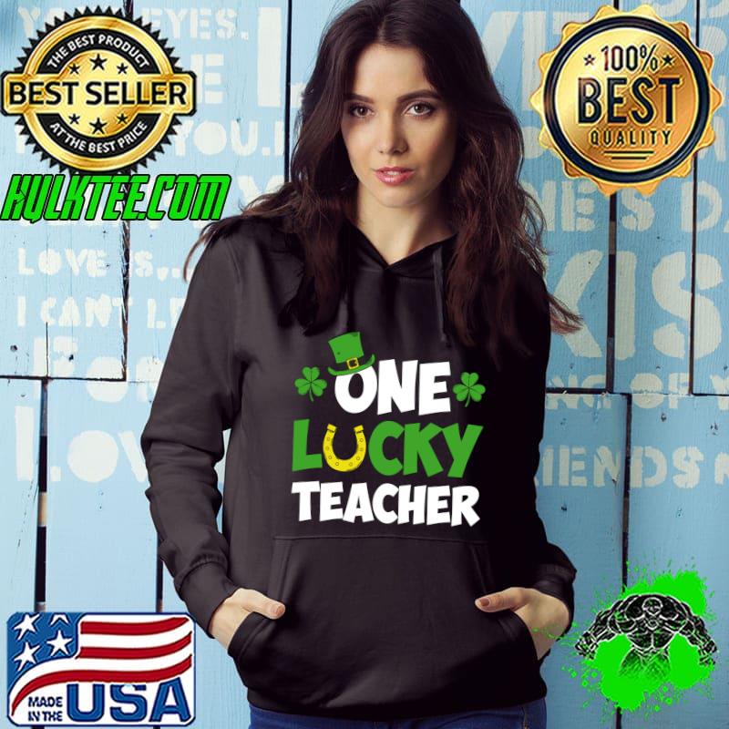 Funny St Patricks Day Gift For PreK Kinder One Lucky Teacher T-shirt