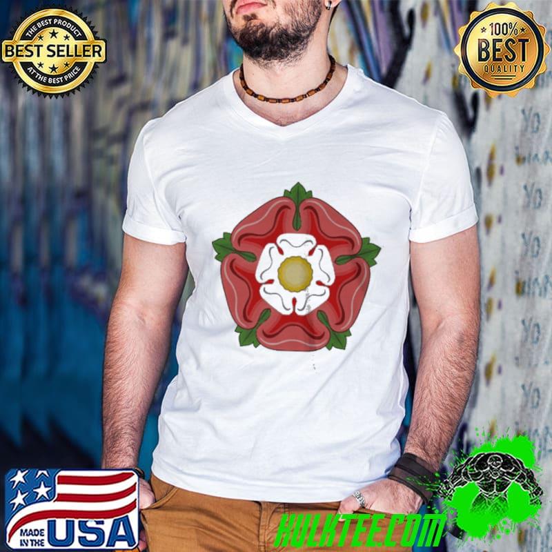 Funny Tudor rose union york lancaster flower graphic shirt