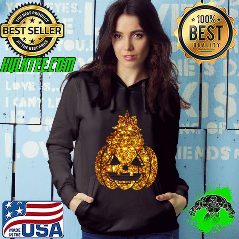 Golden Unicorn Pumpkin - Halloween Thanksgiving Girls Boys T-Shirt