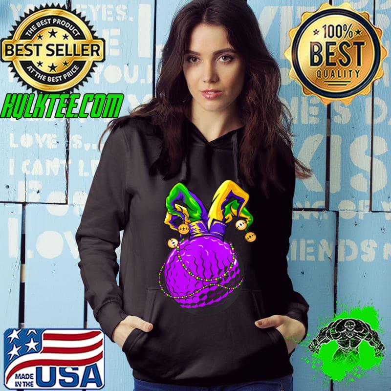 Golf Mardi Gras Hat Jester Festival Bead Costume T-shirt