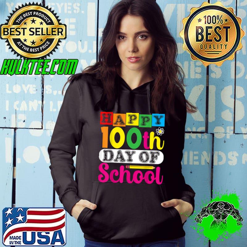Happy 100th Day Of School Teacher 100 days T-Shirt