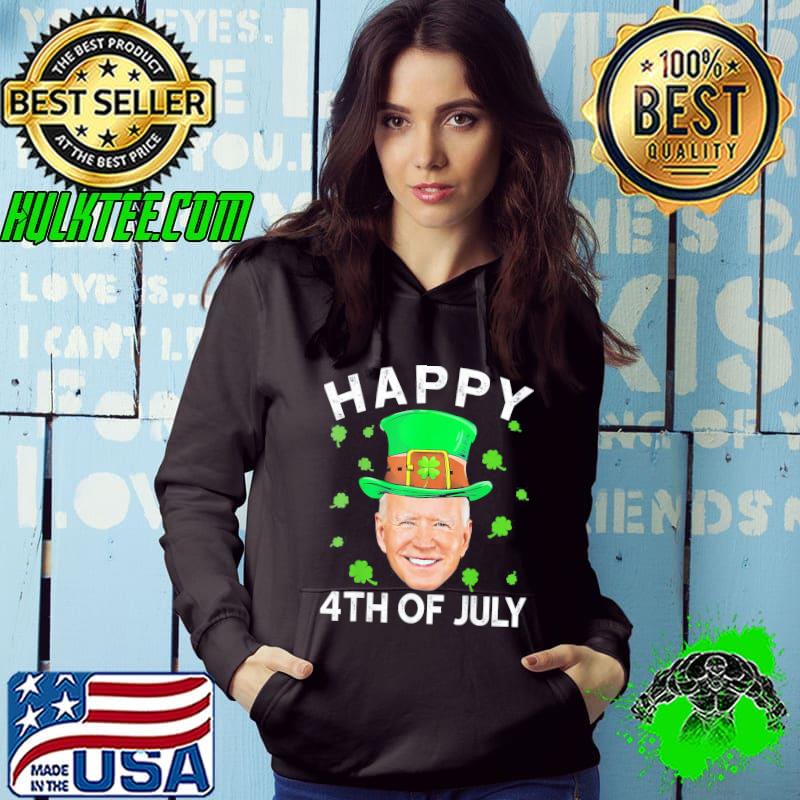 Happy 4th Of July Joe Biden Lucky Shamrock St Patrick’s Day T-Shirt