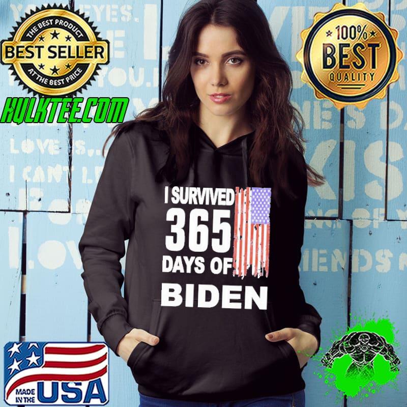 I Survived 365 Days Of Biden American Flag 2022 Unisex T-Shirt