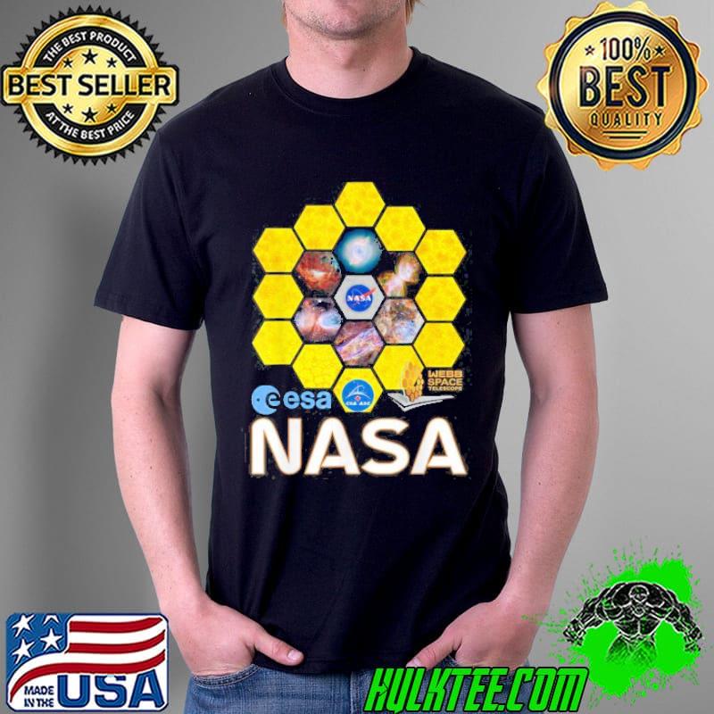James Webb Space Telescope Official NASA ESA CSA Logos JWST T-Shirt Unisex James Webb Space Telescope Official NASA ESA CSA Logos JWST T-Shirt Unisex