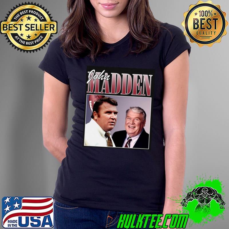 John Madden Vinatge Bootleg Style Unisex T-Shirt Ladies Tee John Madden Vinatge Bootleg Style Unisex T-Shirt Ladies Tee