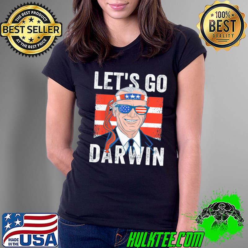 Let’s Go Darwin American Sunglasses And Bandana T-Shirt Ladies Tee Let’s Go Darwin American Sunglasses And Bandana T-Shirt Ladies Tee