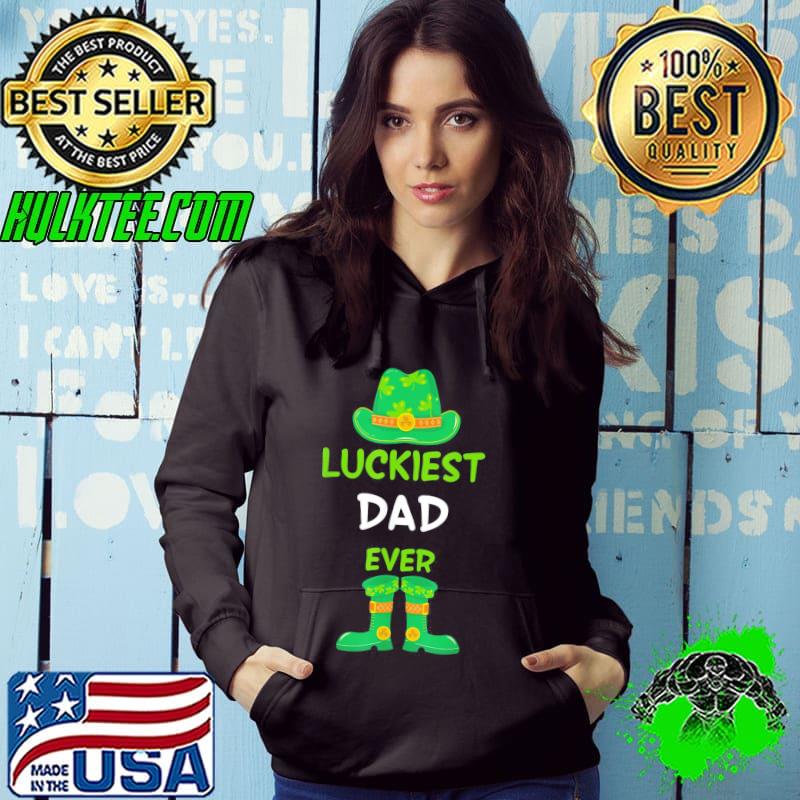 Luckiest Dad Ever Irish St Patricks Day Family T-Shirt
