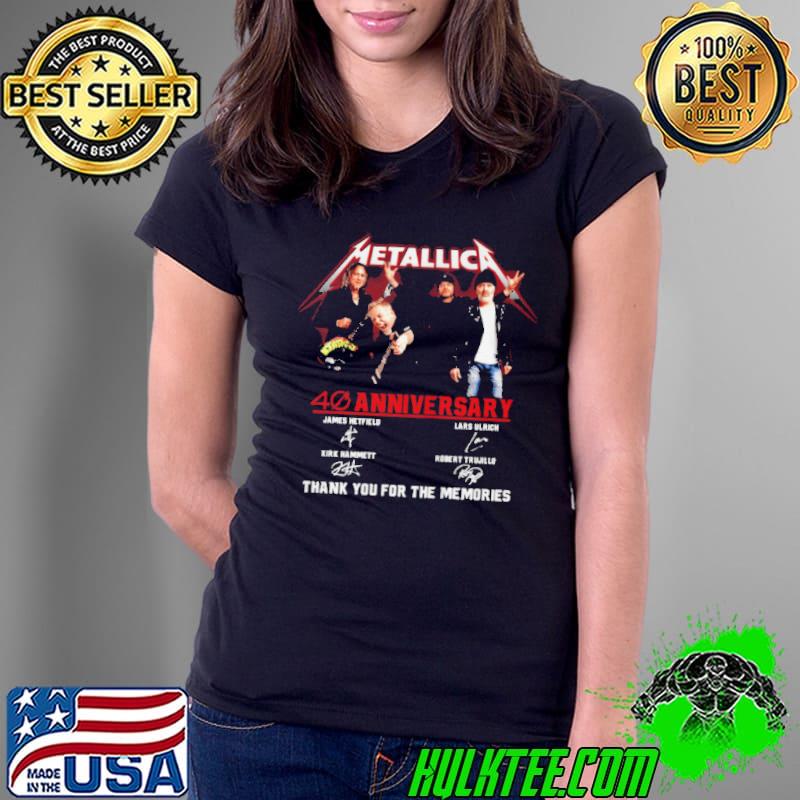 Metallica 40th anniversary thank you for the memories Ladies Tee Metallica 40th anniversary thank you for the memories Ladies Tee