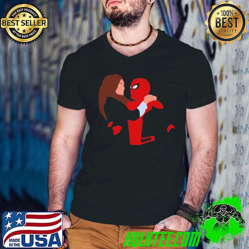 Mj And Peter Inspired Artwork Unisex T-Shirt Guys V Neck Mj And Peter Inspired Artwork Unisex T-Shirt Guys V Neck