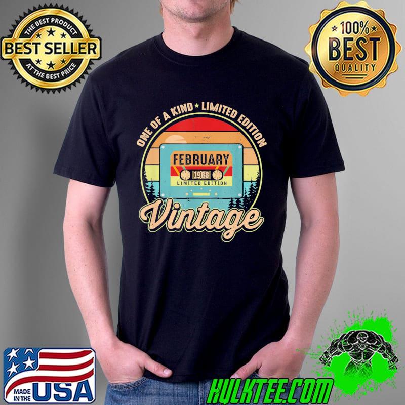 Nice February 1988 Birthday Vintage 34 Years Old Birthday T-Shirt Unisex Nice February 1988 Birthday Vintage 34 Years Old Birthday T-Shirt Unisex