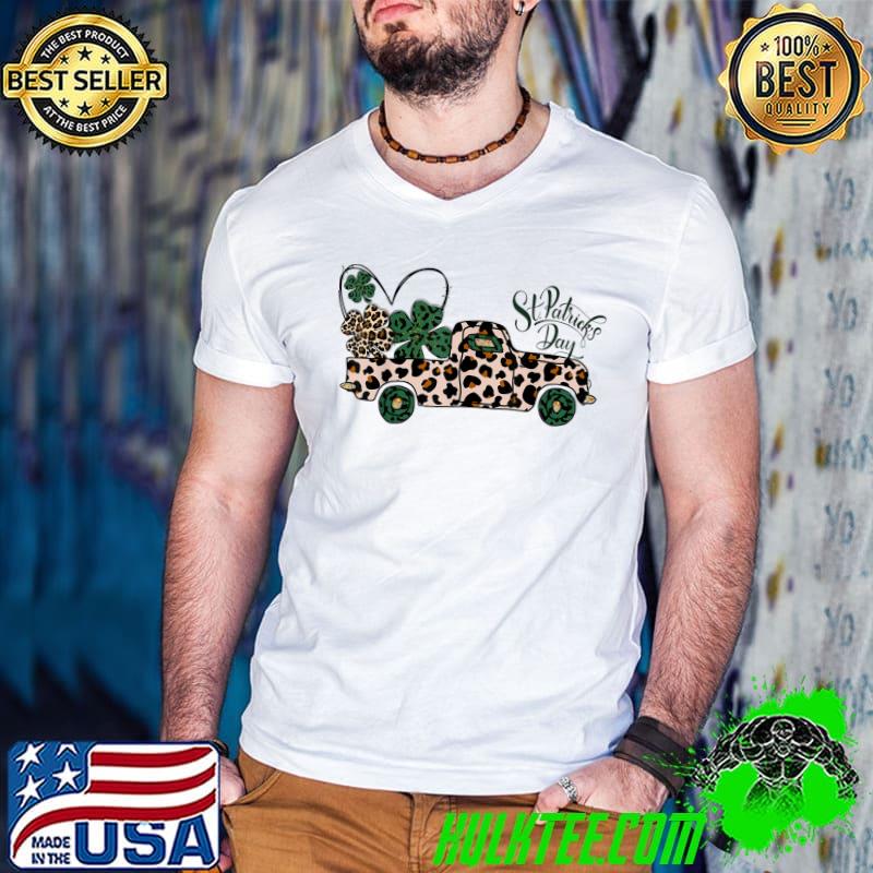 Nice Green Truck Shamrock Irish Leprechaun St Patricks Day T-Shirt