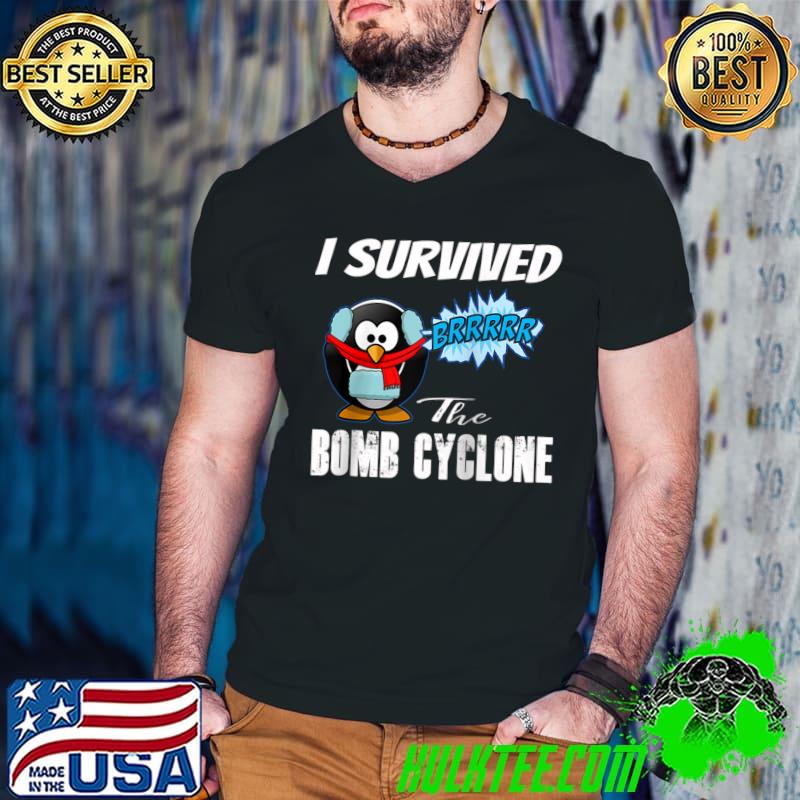 Nice I survived the Bomb Cyclone 2019 penguin T-shirt