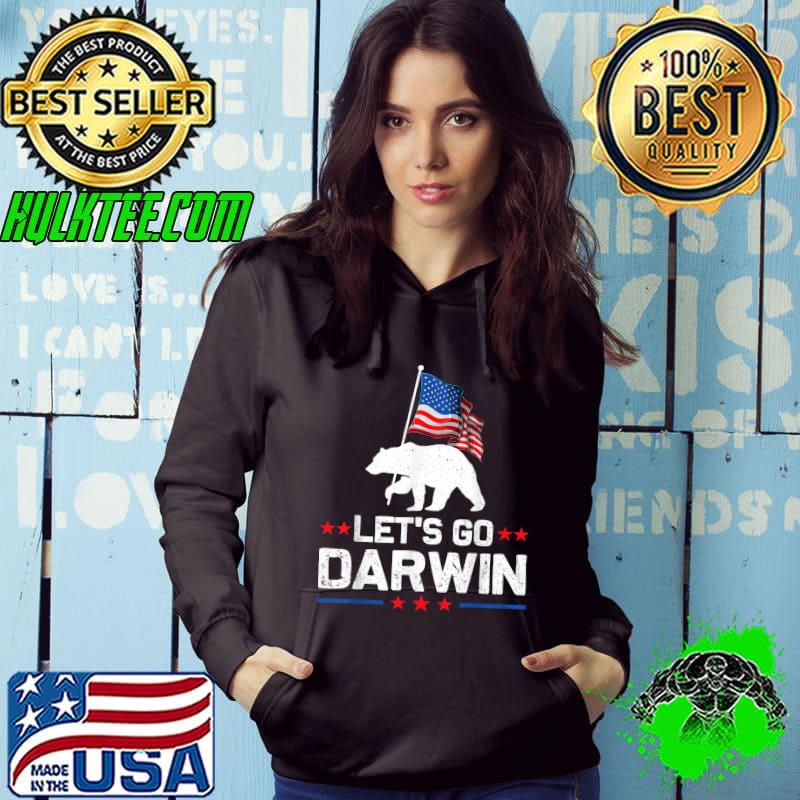Nice Let's Go Darwin Bear US Flag T-Shirt
