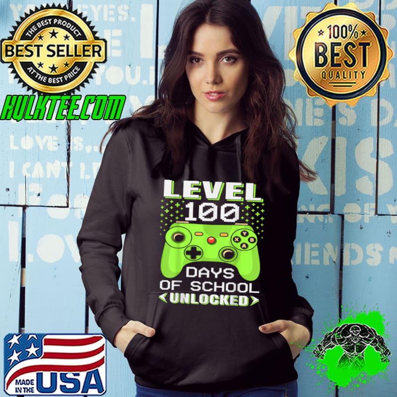 Nice Video Gamer Student 100th Day Teacher 100 Days of School T-Shirt