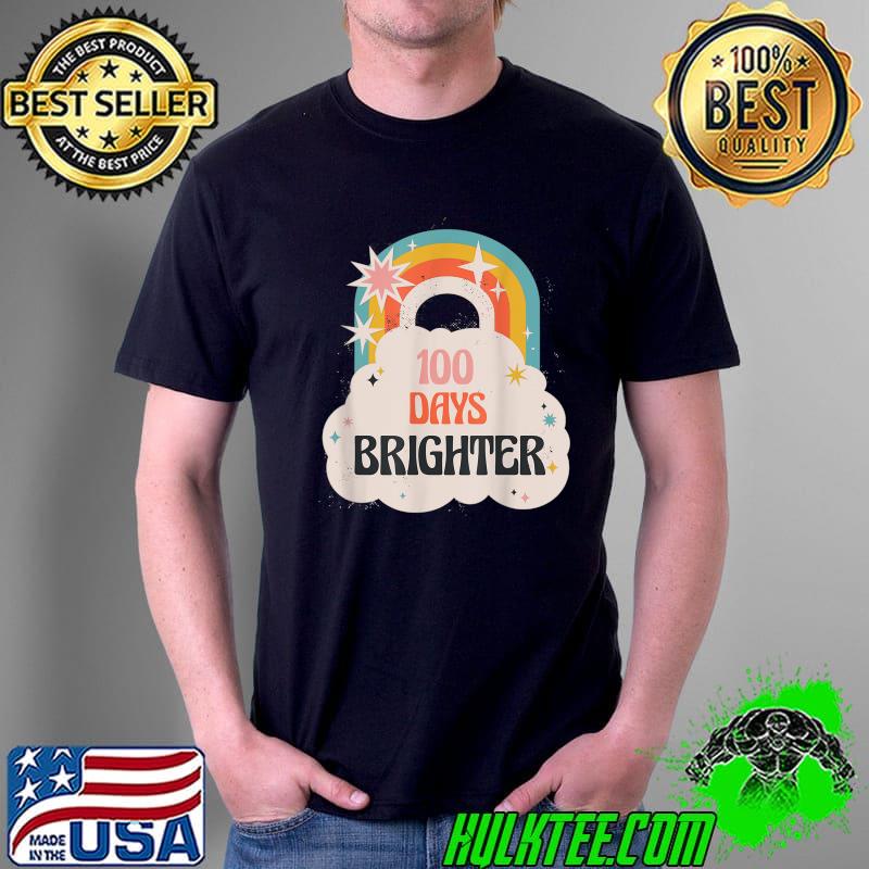 Official 100 Days Brighter 100th Day Of School Hyper Rainbow T-Shirt Unisex Official 100 Days Brighter 100th Day Of School Hyper Rainbow T-Shirt Unisex