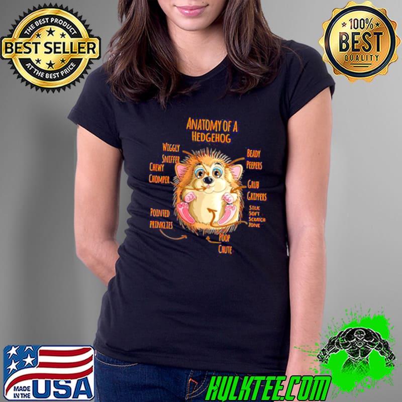 Official Anatomy Of A Hedgehog Igell Body Parts Standelel Shirt Ladies Tee Official Anatomy Of A Hedgehog Igell Body Parts Standelel Shirt Ladies Tee