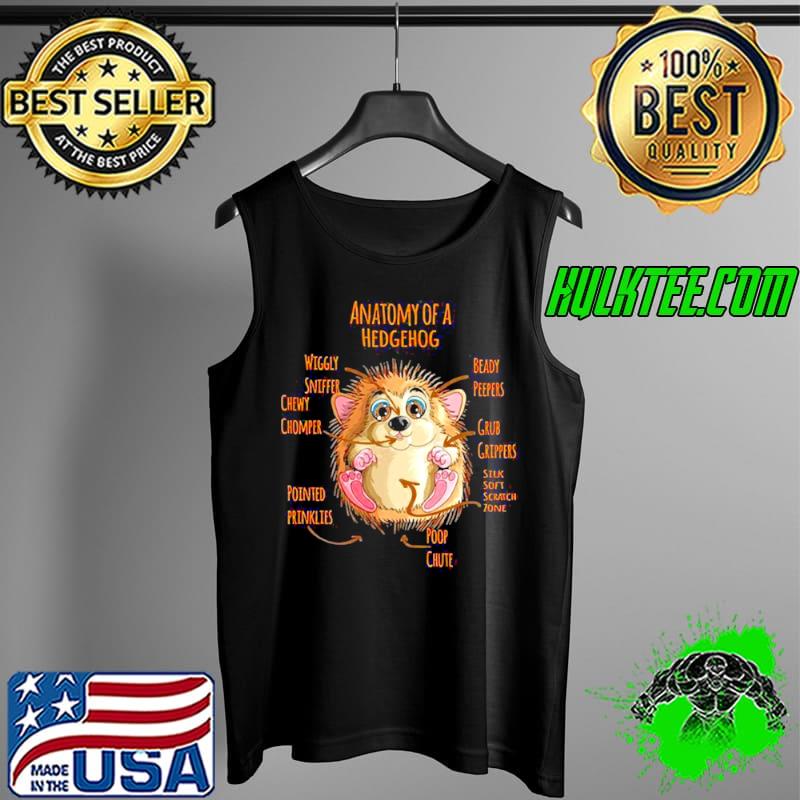 Official Anatomy Of A Hedgehog Igell Body Parts Standelel Shirt Tank Top Official Anatomy Of A Hedgehog Igell Body Parts Standelel Shirt Tank Top