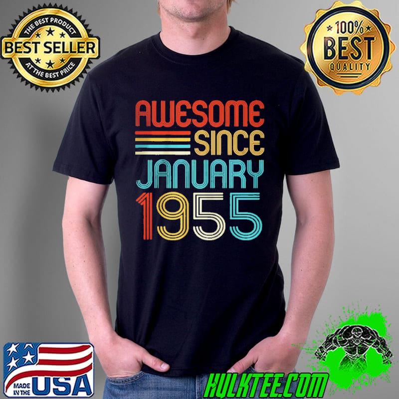 Official Awesome since january 1955 67th birthday retro Unisex Official Awesome since january 1955 67th birthday retro Unisex