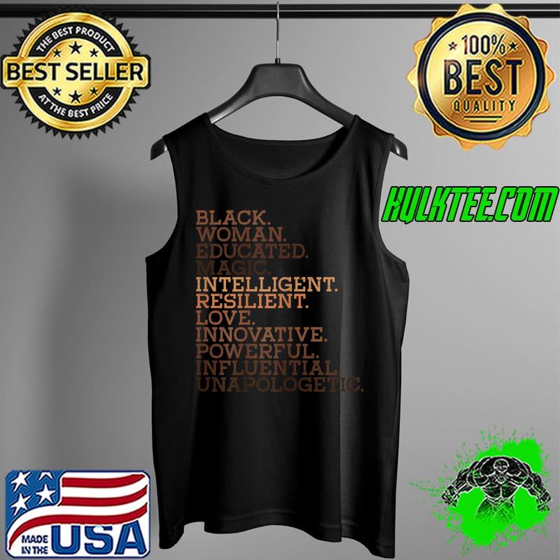 Official Black Woman Educated Magic BHM African History Melanin T-Shirt Tank Top Official Black Woman Educated Magic BHM African History Melanin T-Shirt Tank Top