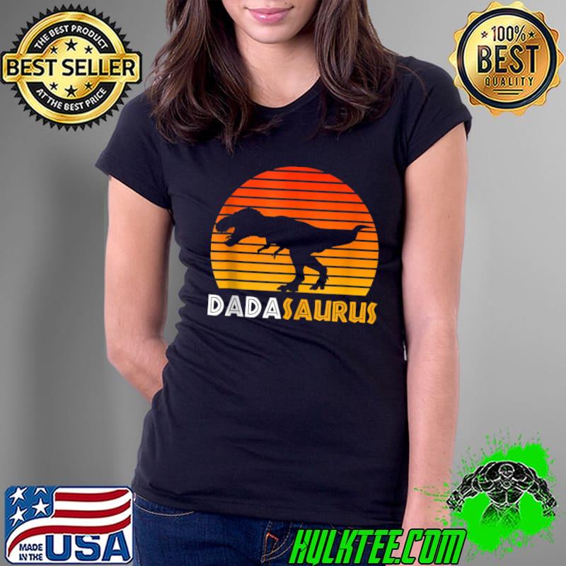Official Daddy Saurus T rex Men Father's Day Family Matching retro T- Ladies Tee Official Daddy Saurus T rex Men Father's Day Family Matching retro T- Ladies Tee