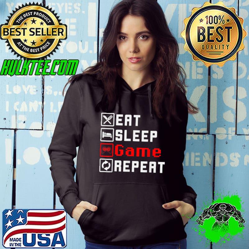 Official Eat Sleep Game Repeat Gaming Themed Birthday Party Stuff T-Shirt