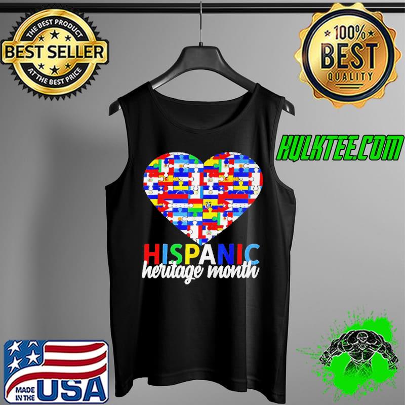 Official Hispanic heritage month all countries flags heart Tank Top Official Hispanic heritage month all countries flags heart Tank Top