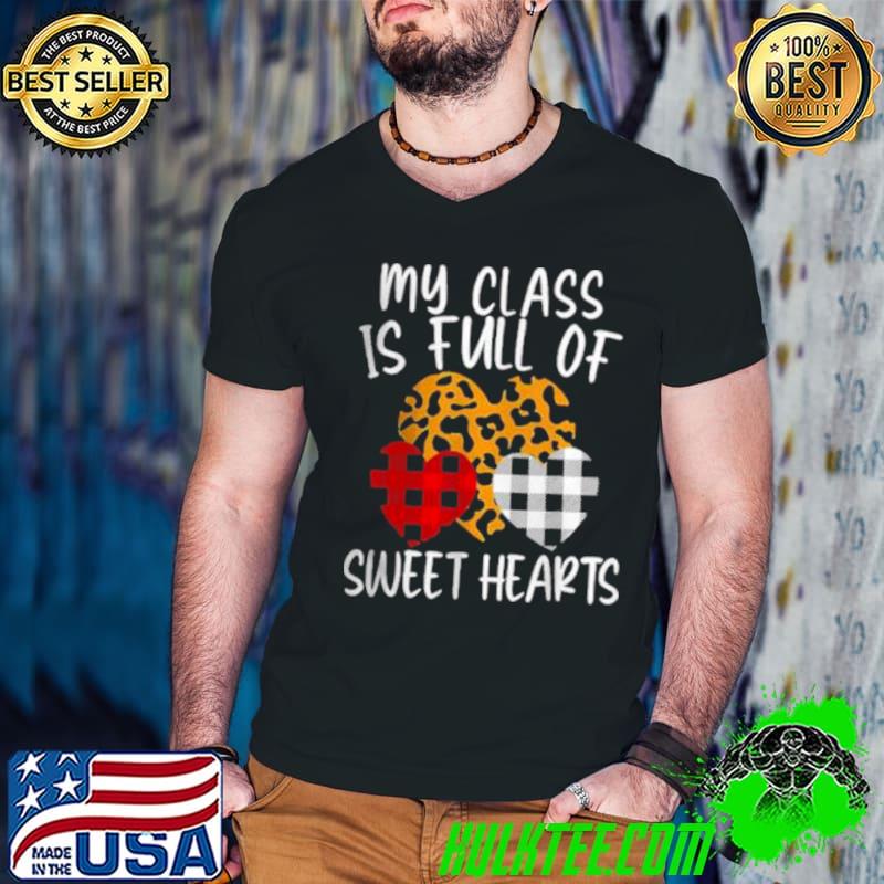 Official My Class Is Full Of Sweethearts Funny Teacher Valentine Shirt Guys V Neck Official My Class Is Full Of Sweethearts Funny Teacher Valentine Shirt Guys V Neck