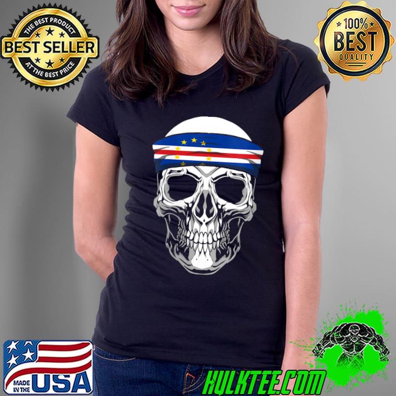 Official Nationality Country Origin - Skull Flag Cape Verde T- Ladies Tee Official Nationality Country Origin - Skull Flag Cape Verde T- Ladies Tee