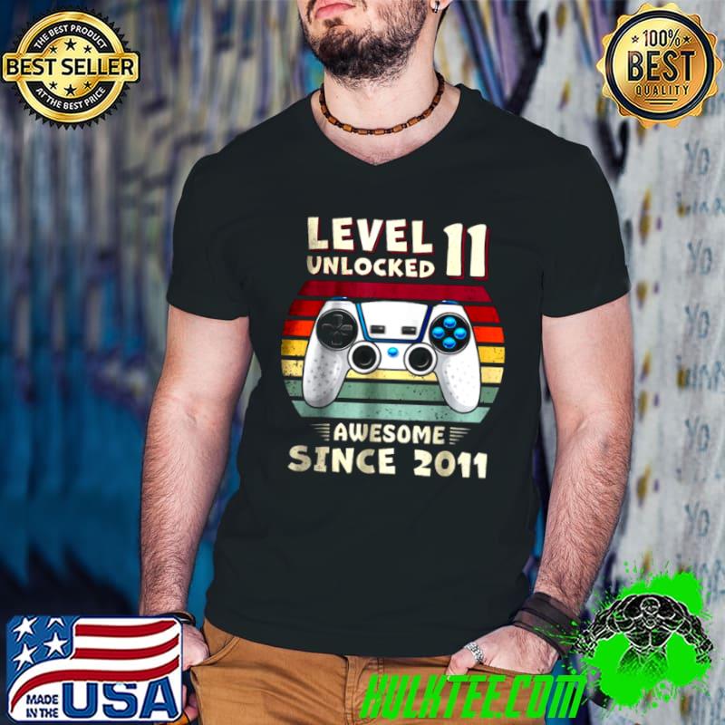 Original 11yr BDay Son Boy Funny Gamer 11th 11 Years Old Birthday T Shirt