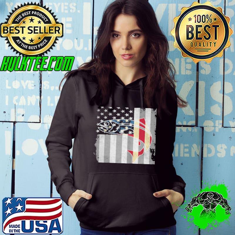 Original American fish patriot flag shirt