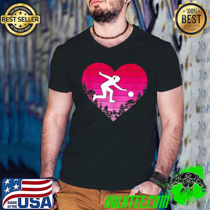 Original Bocce Sports Vintage Heart Bocce Valentines Day Shirt