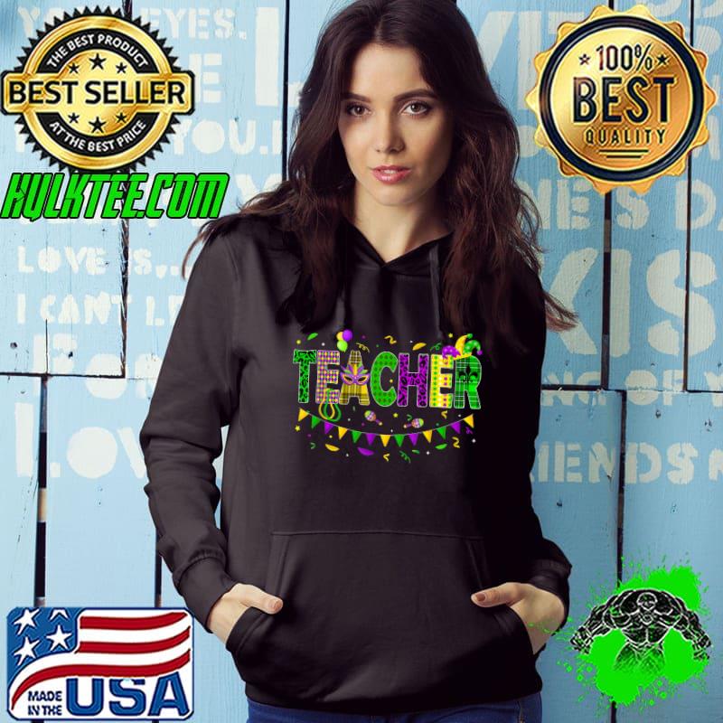 Original Funny Teacher Mardi Gras Family Matching Outfit T-Shirt