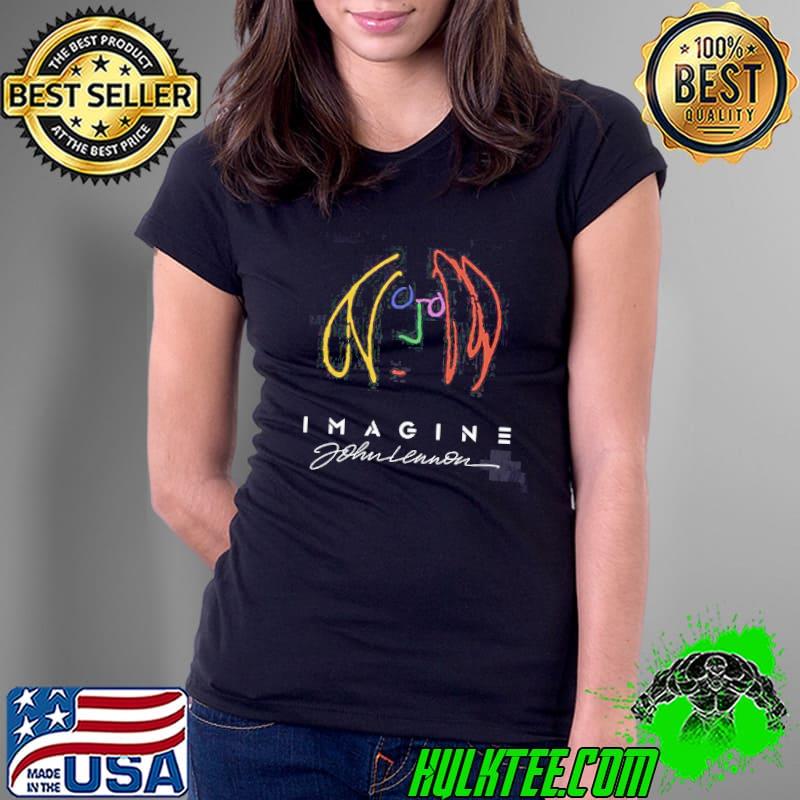 Original John Lennon Imagine Unisex T-Shirt Ladies Tee Original John Lennon Imagine Unisex T-Shirt Ladies Tee