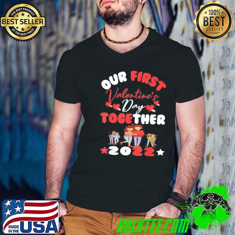 Our First Valentine’s Day Together Apparel, Valentines Days T-Shirt Guys V Neck Our First Valentine’s Day Together Apparel, Valentines Days T-Shirt Guys V Neck