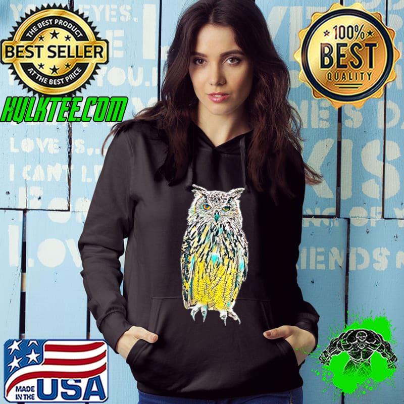 Owl Motif Bird of Prey Beak Claws Animal colorful Birds Owls T-Shirt