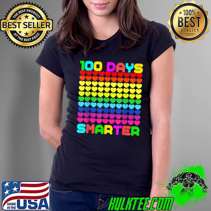 Premium 100 Days Of School Heart Love Teacher Student Boy Girl Gift T-Shirt Ladies Tee Premium 100 Days Of School Heart Love Teacher Student Boy Girl Gift T-Shirt Ladies Tee