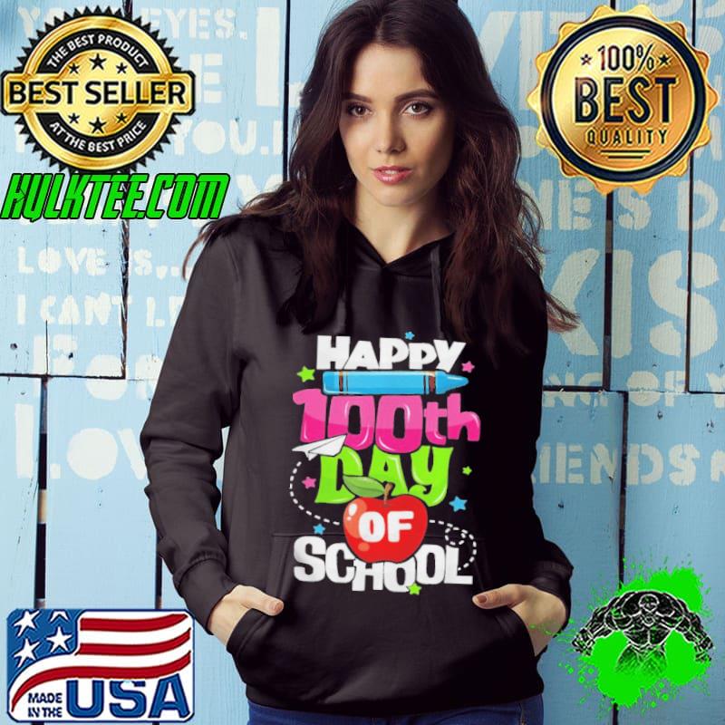 Premium 100th day of school teachers happy 100 days of school shirt
