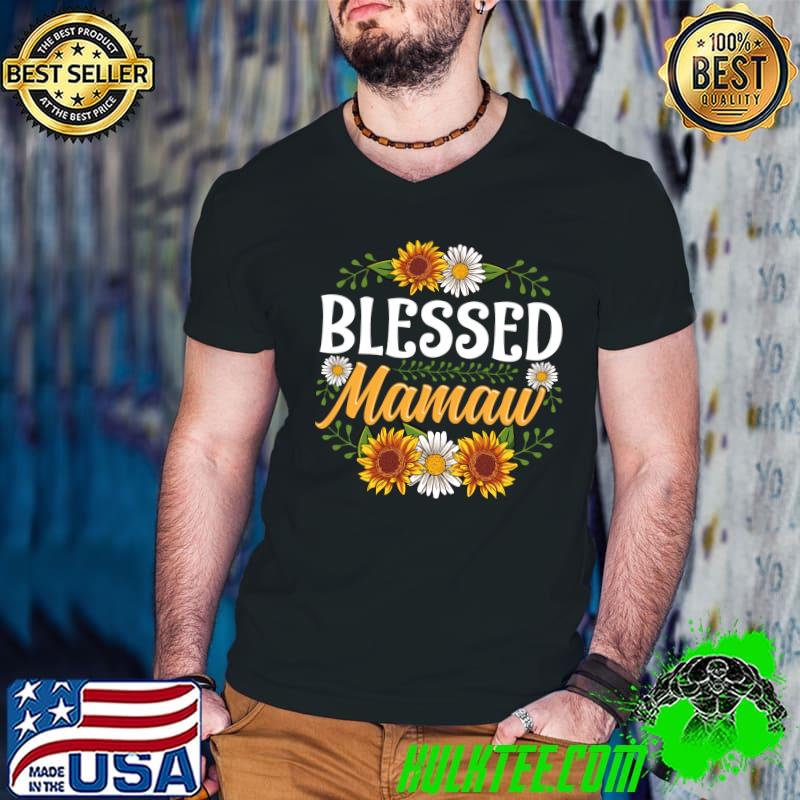 Premium Blessed Mamaw Shirt Mothers Day Cute Gift Floral T-Shirt Guys V Neck Premium Blessed Mamaw Shirt Mothers Day Cute Gift Floral T-Shirt Guys V Neck