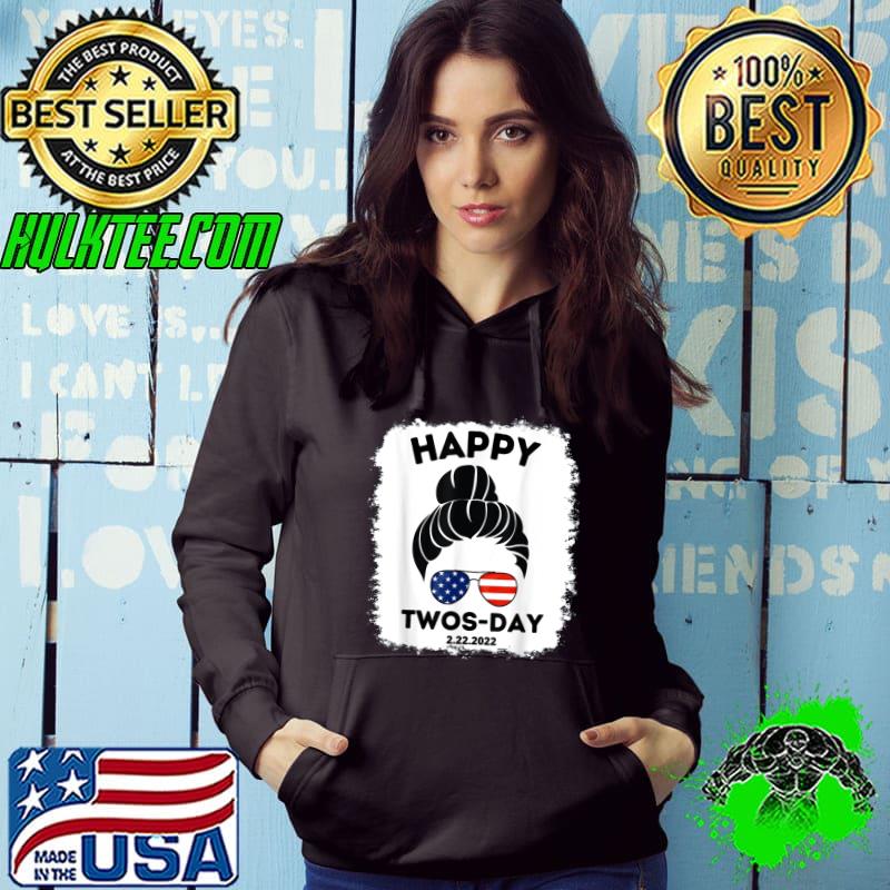 Premium Twosday Tuesday February 22nd 2022 Funny 2-22-22 Usa Flag T-Shirt
