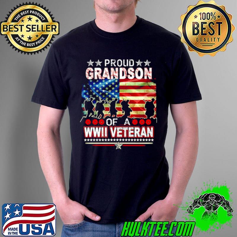 Proud Grandson Of A Wwii Veteran World War 2 Vet Shirt Unisex Proud Grandson Of A Wwii Veteran World War 2 Vet Shirt Unisex