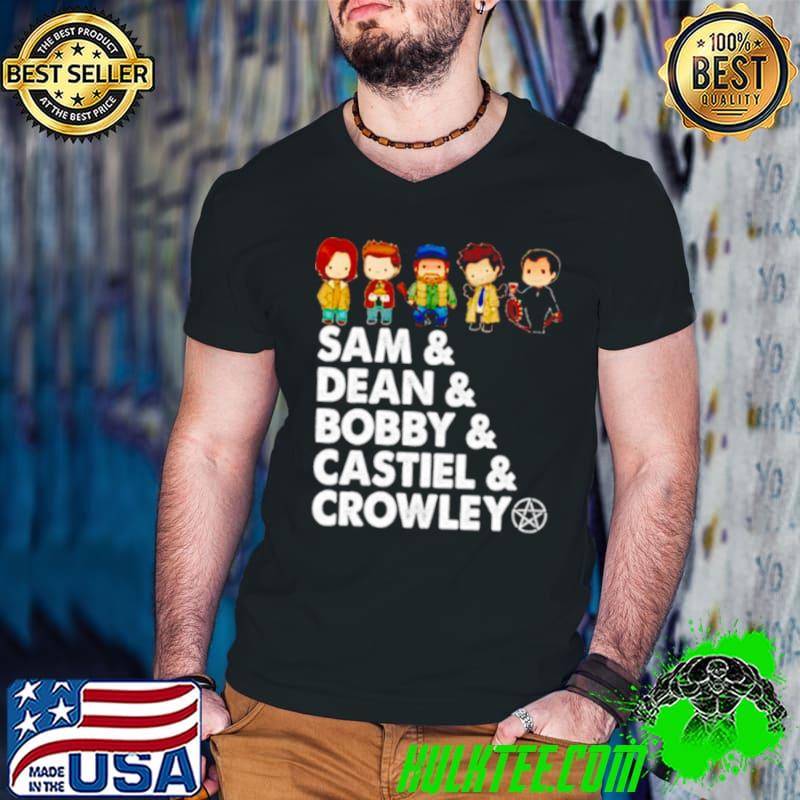 Sam Dean Bobby Castiel and Crowley shirt