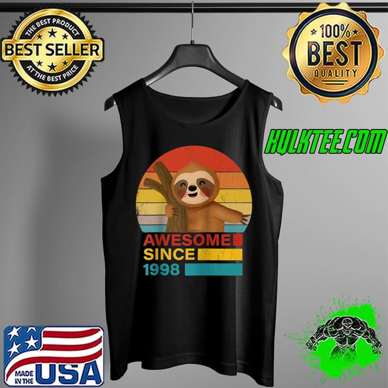 Sloth 1998 Birthday Funny Vintage Sloth Retro Sunset Men Kid T Shirt Tank Top Sloth 1998 Birthday Funny Vintage Sloth Retro Sunset Men Kid T Shirt Tank Top