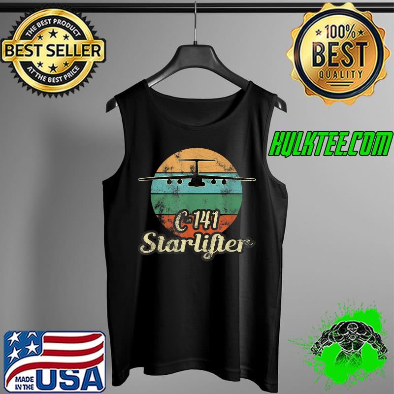 Top C-141 Starlifter Vintage Sunset Airlift Cargo Airplane T-Shirt Tank Top Top C-141 Starlifter Vintage Sunset Airlift Cargo Airplane T-Shirt Tank Top