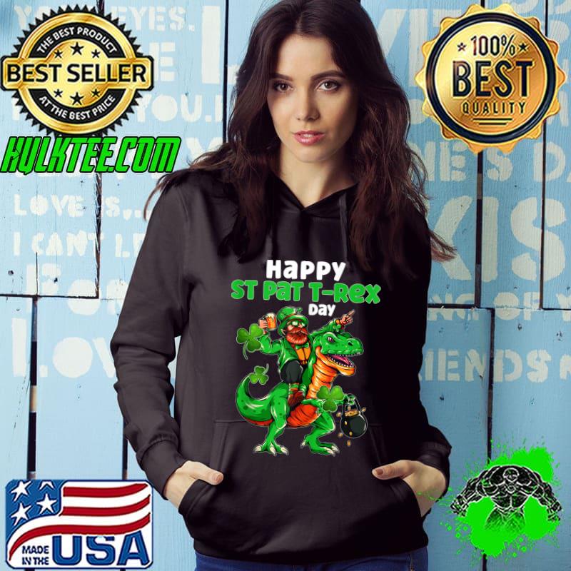 Top Cute Happy Pat T Rex Leprechaun Dinosaur Saint Patrick's Day T-shirt