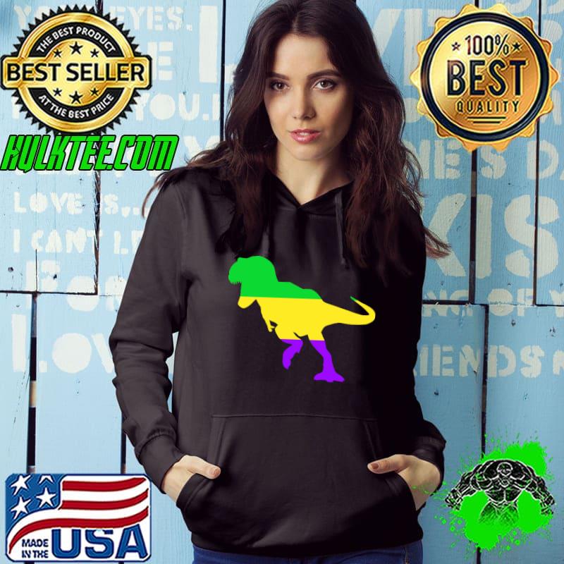 Top Mardi Gras Tyrannosaurus Rex, Trex Dinosaur T-shirt