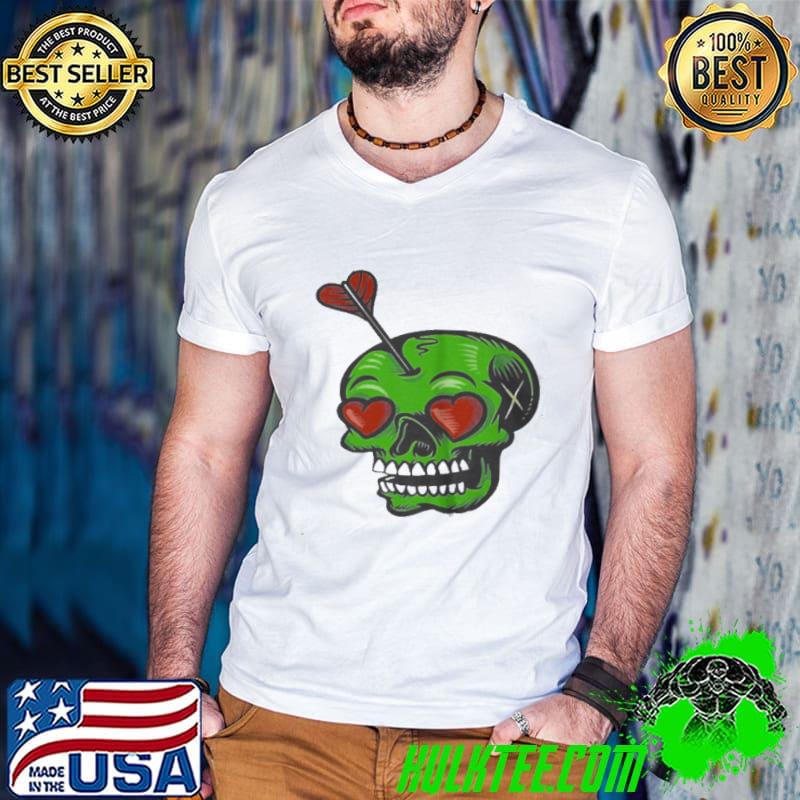Top Skull stuck in love valentine's day shirt