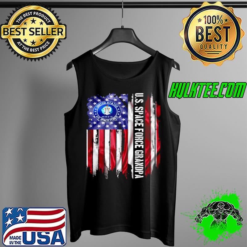 Vintage USA American Flag Proud US Space Force Grandpa Shirt Tank Top Vintage USA American Flag Proud US Space Force Grandpa Shirt Tank Top
